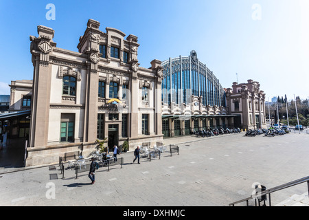 Busbahnhof Estacio del Nord, Barcelona, Spanien. Stockfoto