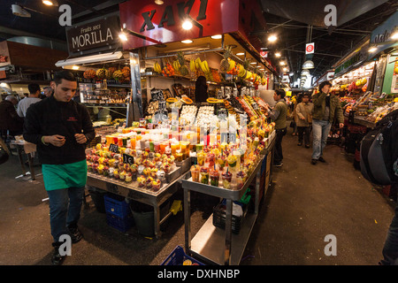 Mercat La Boqueria, Börse, Barcelona, Spanien. Stockfoto