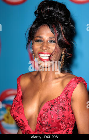 London, UK. 26. März 2014.  Sinitta kümmert sich die Presse-Nacht der neuen Musik "Ich kann nicht singen" im Londoner Palladium Foto: MRP/Alamy Live News Stockfoto