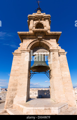 Valencia Miguelete Glockenturm Micalet De La Seo in Kathedrale von Spanien Stockfoto