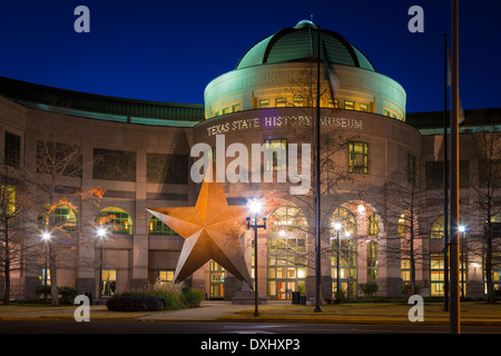 Die Bullock Texas State History Museum, in der Innenstadt von Austin, Texas Stockfoto