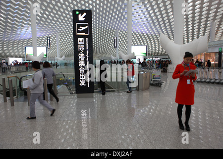 Shenzhen Flughafen einer der neuesten Flughäfen Chinas Stockfoto