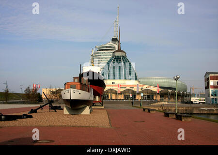 Das Deutsche Schiffahrtsmuseum in Bremerhaven ist Das Nationale Schifffahrtsmuseum in Deutschland. Es ist Eins von Acht Forschungsmuseen in Deutschland, in Dem Ausstellungs-Und Forschungstätigkeiten Vereint Sind. Foto: Klaus Nowottnick Datum: 07.03.2014 Stockfoto