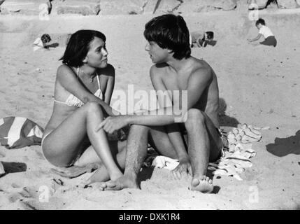 PAULINE A LA PLAGE Stockfoto