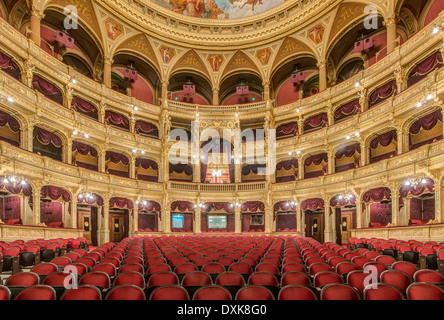 Innenraum der ungarischen Staatsoper Budapest, Ungarn Stockfoto