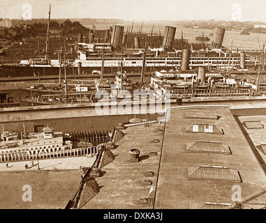 Hoboken Docks New Jersey USA 1900 Stockfoto