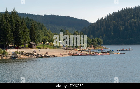 sonnigen Landschaft rund um den Schluchsee, einem See im Schwarzwald (Süddeutschland) Stockfoto