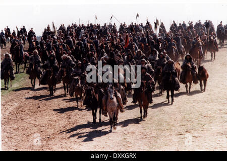 MIT Feuer und Schwert (POL 1999) montiert Krieger Stockfoto