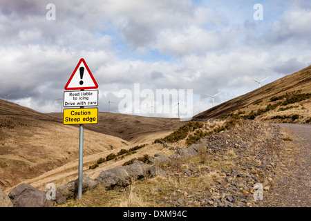 Zufahrt, grün kan Windfarm Stockfoto