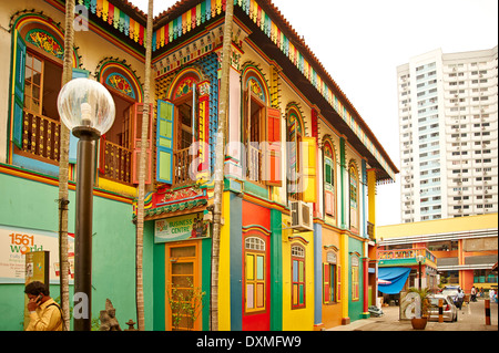 bunte Straßenbild in Singapur Stockfoto