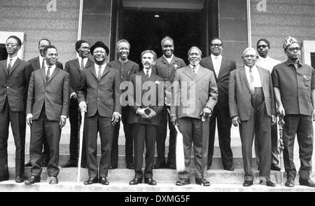 Afrikanischen Staatschefs teilnahmen in Kampala, Uganda, eine "Gipfel"-Konferenz im Dezember 1967 Stockfoto