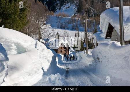 Schweiz, Lavizzara Tal, Mogno Stockfoto