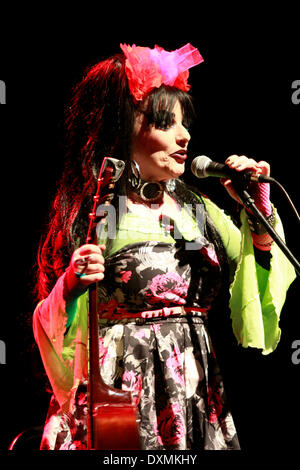 Wroclaw, Polen. 27. März 2014. Deutsche Sängerin, Schauspielerin Nina Hagen beim 35. Przeglad Piosenki Aktorskiej-Festival in Wroclaw, Polen, am Donnerstag, 27. März 2014. Bildnachweis: Piotr Zajac/Alamy Live-Nachrichten Stockfoto