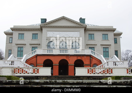 Gunnebo House sehr bewölkten und regnerischen Tag Stockfoto