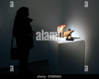 Kunstausstellung in einem lokalen Händler auf der Insel Mallorca, Spanien Stockfoto