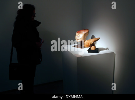 Kunstausstellung in einem lokalen Händler auf der Insel Mallorca, Spanien Stockfoto