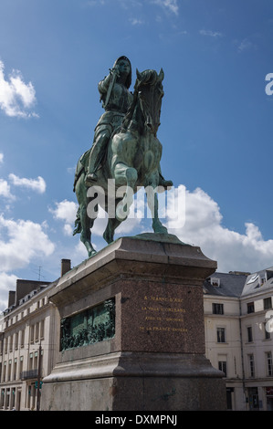 Joan of Arc Skulptur in Orleans, Frankreich. Stockfoto