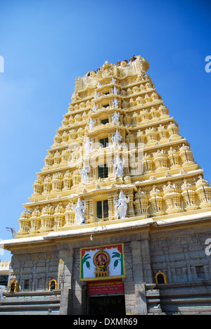 Sri Chamundeswari Tempel, Chamundi Hill, Mysore, Indien Stockfoto