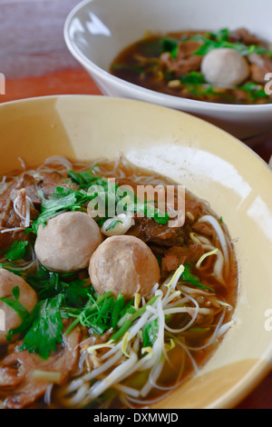 Thai-Stil Rindfleisch Nudel Stockfoto