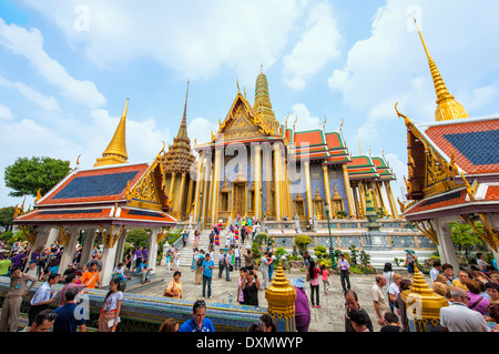 Prasat Phra Thep Bidon, königliches Pantheon, Wat Phra Kaeo Komplex, Grand Palace, Bangkok, Thailand Stockfoto