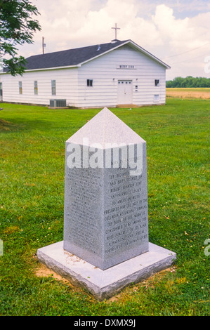 MORGAN CITY, MISSISSIPPI, USA - Grab Marker möglich Grabstätte Robert Johnson, Delta-Blues-Musiker, Mount Zion m.b. Church. Stockfoto