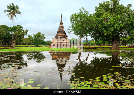 Tempelanlage Wat Mahathat, Sukhothai Historical Park, Thailand Stockfoto