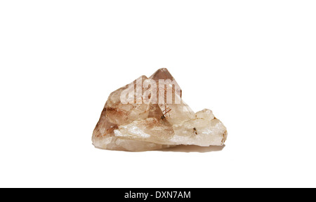 Goldenen roten Rutil in Topaz Kristallen Stockfoto