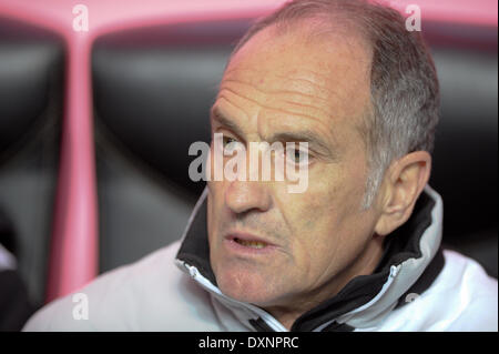Mailand, Lombardei, Italien. 27. März 2014. Francesco Guidolin (Udinese) während der Serie Amatch zwischen Inter Vs Udinese, am 27. März 2014. Bildnachweis: Adamo Di Loreto/NurPhoto/ZUMAPRESS.com/Alamy Live-Nachrichten Stockfoto