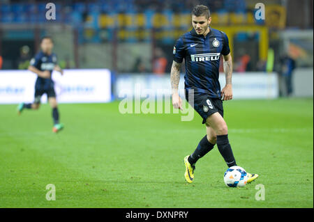 Mailand, Lombardei, Italien. 27. März 2014. Mauro Icardi (Inter) während der Serie Amatch zwischen Inter Vs Udinese, am 27. März 2014. Bildnachweis: Adamo Di Loreto/NurPhoto/ZUMAPRESS.com/Alamy Live-Nachrichten Stockfoto