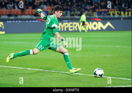 Mailand, Lombardei, Italien. 27. März 2014. Simone Scuffet (Udinese) während der Serie Amatch zwischen Inter Vs Udinese, am 27. März 2014. Bildnachweis: Adamo Di Loreto/NurPhoto/ZUMAPRESS.com/Alamy Live-Nachrichten Stockfoto