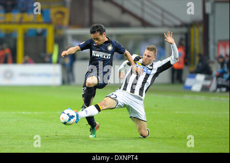 Mailand, Lombardei, Italien. 27. März 2014. Yuto Nagatomo (inter), während die Serie Amatch zwischen Inter Vs Udinese, am 27. März 2014. Bildnachweis: Adamo Di Loreto/NurPhoto/ZUMAPRESS.com/Alamy Live-Nachrichten Stockfoto