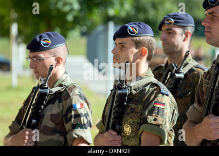 Müllheim, Deutschland, Bohren Soldaten auf dem Kasernengelaende Robert Schuhmann Barracks Stockfoto