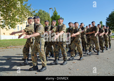 Müllheim, Deutschland, Bohren Soldaten auf dem Kasernengelaende Robert Schuhmann Barracks Stockfoto