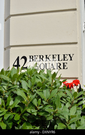 42 Berkeley Square, Mayfair, London, UK. Stockfoto