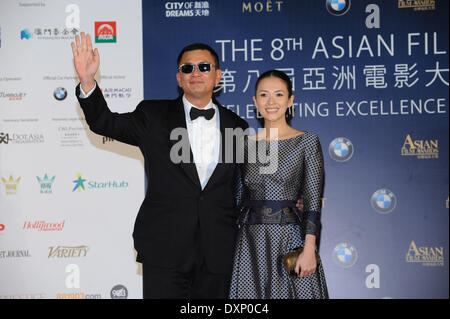 Macao, China. 27. März 2014. Regisseur Karwai Wong und Schauspielerin Zhang Ziyi am 8. Asien-Filmpreis in Macao, China auf Donnerstag, 27. März 2014. Bildnachweis: TopPhoto/Alamy Live-Nachrichten Stockfoto