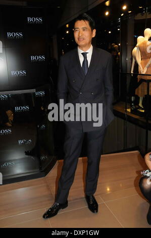 Macao, China. 27. März 2014. Schauspieler Chow Yun Fat besucht die kommerzielle Veranstaltung der "Boss" in Macao, China auf Donnerstag, 27. März 2014. © TopPhoto/Alamy Live-Nachrichten Stockfoto