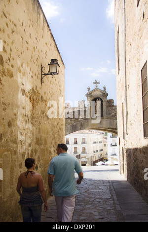 Bogen der Sterne, alte Stadt Caceres Stockfoto