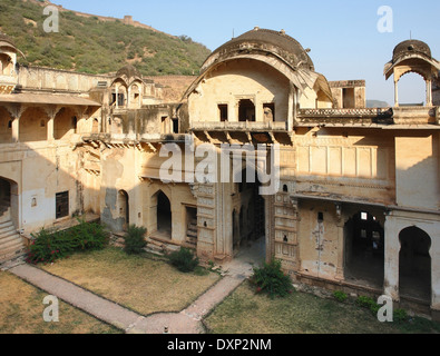 architektonisches Detail Bundi Palace befindet sich in Bundi, einer Stadt in Rajasthan, Indien Stockfoto