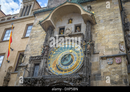 Astronomische Uhr in Prag Stockfoto