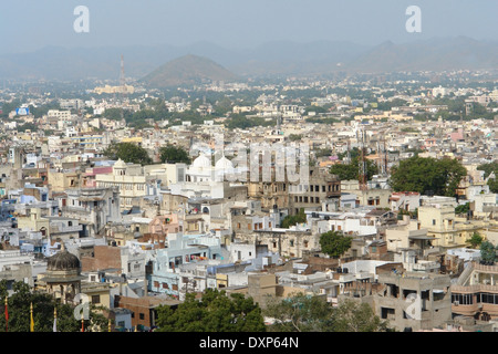 Aerial Stadtansicht von Udaipur, befindet sich in Rajasthan, Indien Stockfoto