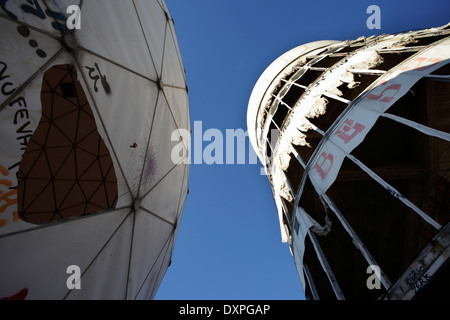 Berlin, Deutschland, Ruinen des Abhoerstation der US-Armee auf dem Teufelsberg Stockfoto