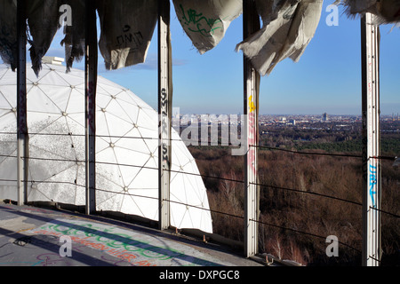 Berlin, Deutschland, Ruinen des Abhoerstation der US-Armee auf dem Teufelsberg Stockfoto