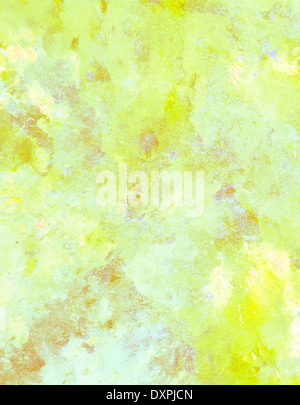 Gelb und Türkis abstrakte Kunst Malerei Stockfoto