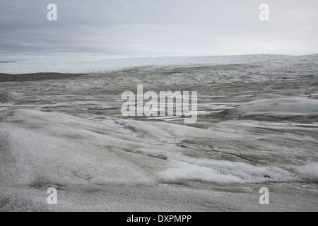 Grönland, Qeqqata Gemeinde, Kangerlussuaq (große Fjord aka Sondre Stromfjord). Grönländische Eisschild oder Eiskappe. Stockfoto