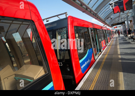 DLR-Station, Docklands, London, England, UK Stockfoto