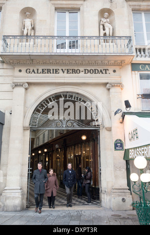 Eingang zur Galerie Vero-Dodat, Paris, Frankreich Stockfoto