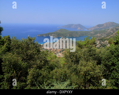 Ein Blick auf die Bergregion von Mugla Provinz South Western türkischen betrachtet aus dem Lykischen Weg Stockfoto