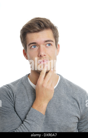 junger Mann denken Stockfoto