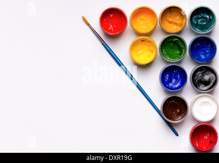 Gouache Farben Stockfoto