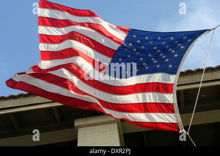 Cocoa Beach, Vereinigte Staaten von Amerika, Flagge der Vereinigten Staaten Stockfoto